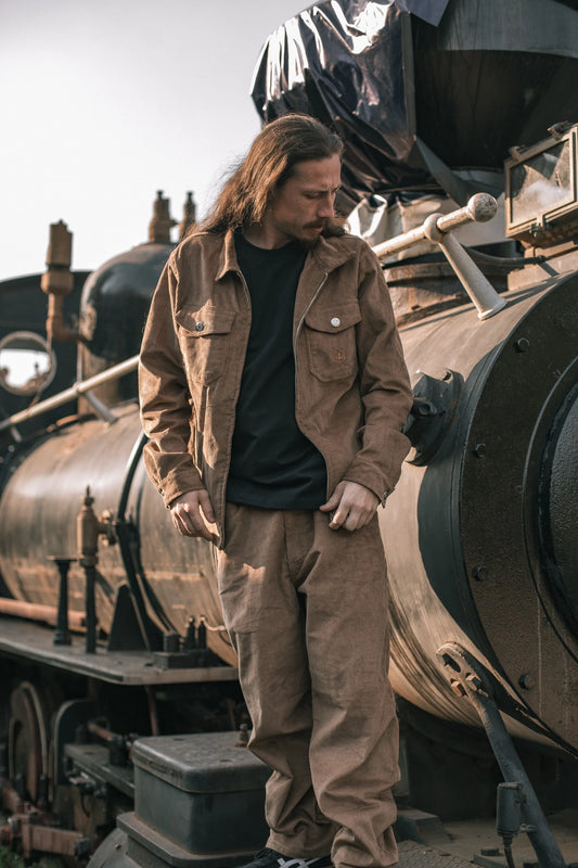 Pantalones OG Baggy 889 de terciopelo caramelo Tupode