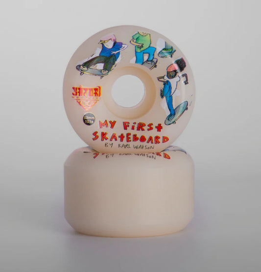 Ruedas SATORI"Mi primer skateboard" de Karl Watson 53mm 101a cónicas