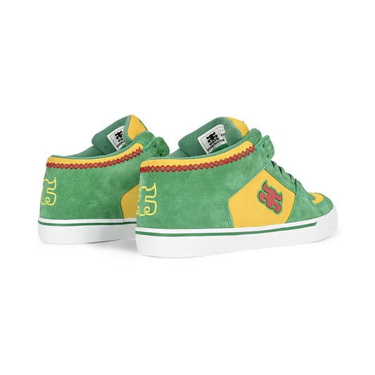 Zapatos de skate IPATH Reed Mid-Top - verde/amarillo/rasta