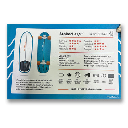 Surfskate Miller Division Stoked 31,5"