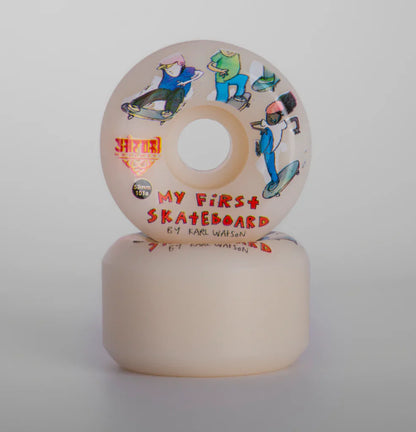 Ruedas SATORI"Mi primer skateboard" de Karl Watson  53mm 101a cónicas