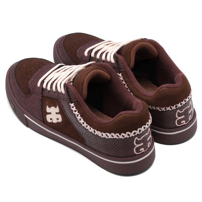 REED LOW - BROWN SUEDE & CREAM