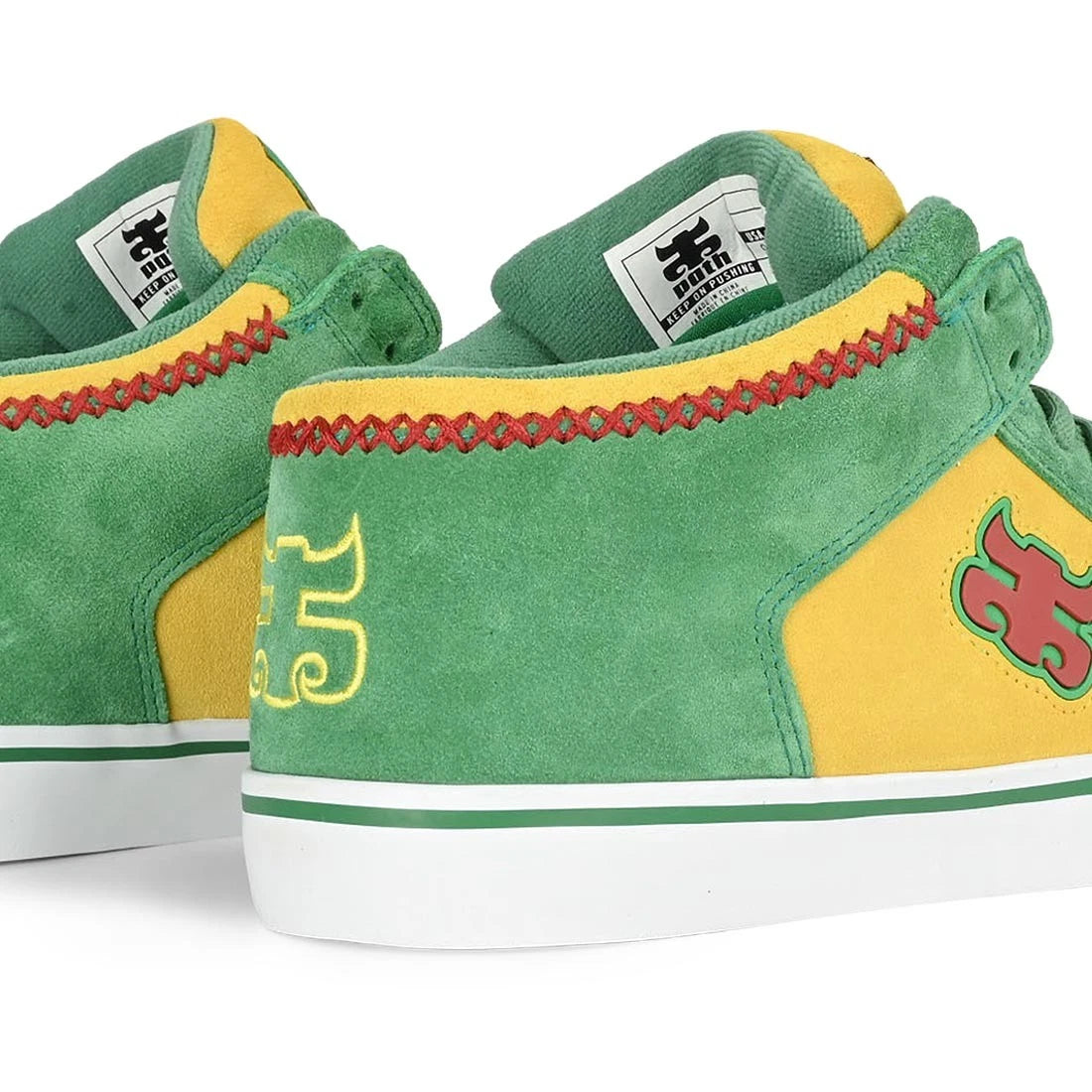 Zapatos de skate IPATH Reed Mid-Top - verde/amarillo/rasta