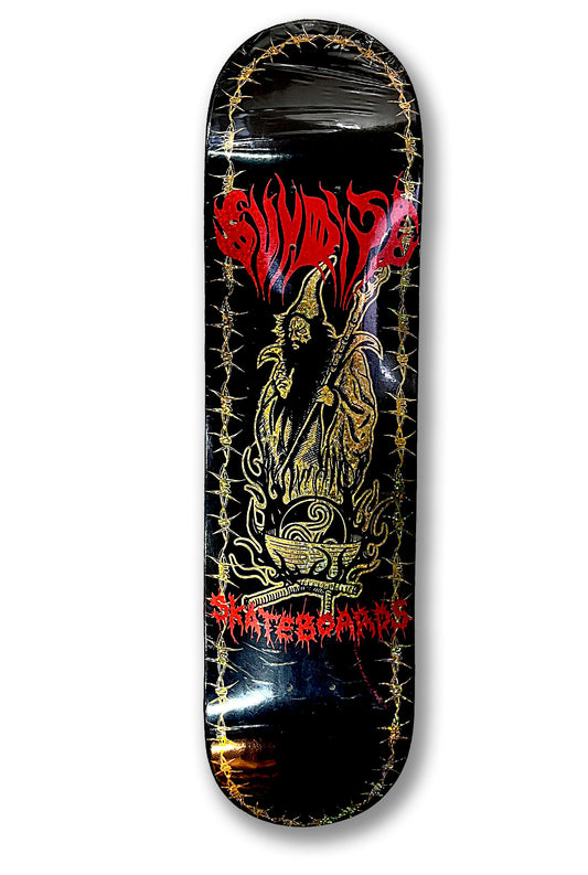 Tabla de Skate Sunrise Wizard dorado 8.125